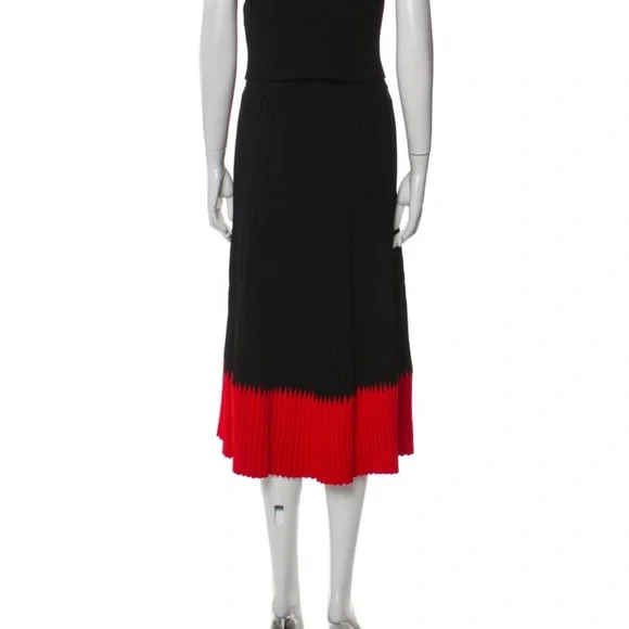 Alexander McQueen Black and Red Skirt Set